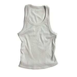 ALO Yoga Goddess Ribbed Go-To Tank Top in White